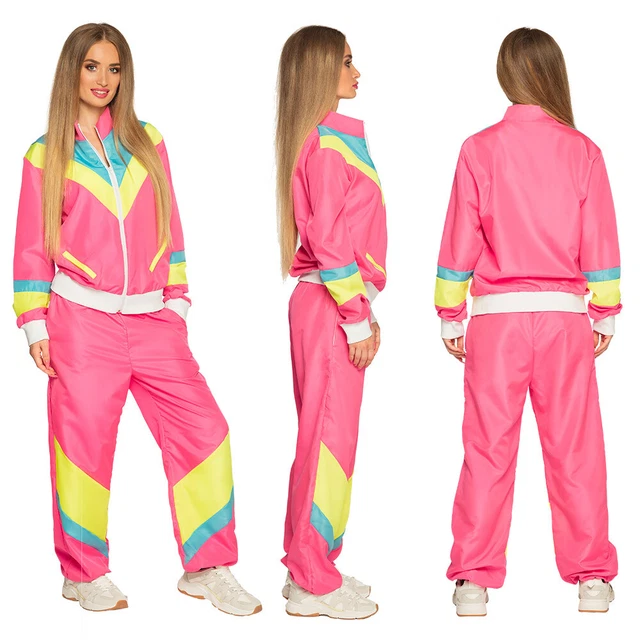 Boland Trainingsanzug Herren – 80er Jahre Kostüm Für Disco, Camping & Mottoparty – Jogginganzug Im Retro-Look Mit