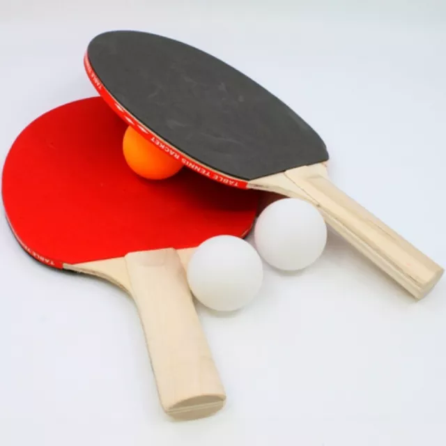 Tischtennis Set 2x Schläger 3x Bälle Tischtennisschläger Tischtennisbälle Neu