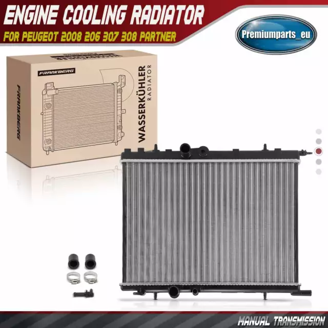 Engine Cooling Radiator for Peugeot 2008 206 307 308 Partner  Partner Tepee New