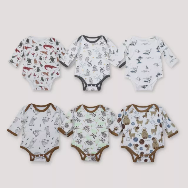 KaWaii Baby Bamboo Cotton Short Snap Bodysuit 3-6 Months Value Pack