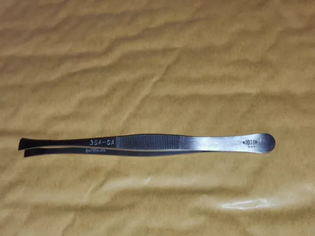 Excelta Swiss Made Straight Flat Point Tweezers 35A-SA 3