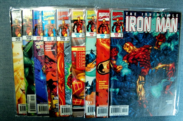 (1-IM) Lot of 10 Marvel Comics: Set-Run The Invincible Iron Man #3-15