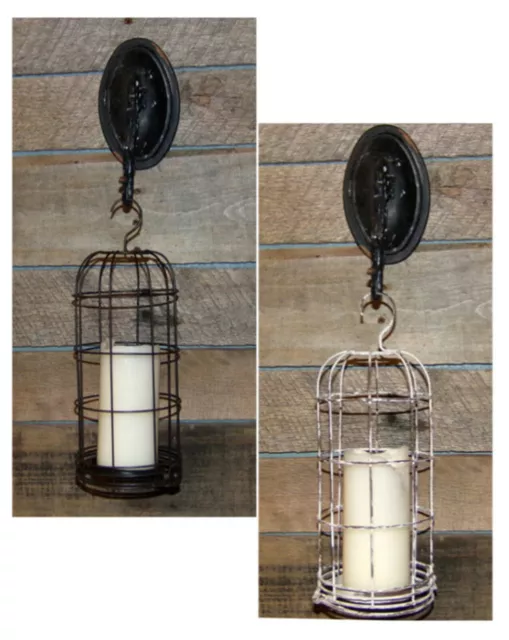 Hanging Candle Lantern Black Rustic White Candle Lantern Holder Stand Display