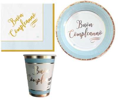 Matrimonio Compleanno Fidanzamento Nkaiso Oro Bianco Stoviglie per Feste 140 Pezzi Stoviglie Carta Set Include Piatti di Carta Tovaglioli Tazze di Carta stoviglie per Nuziale Doccia 20 Ospiti 