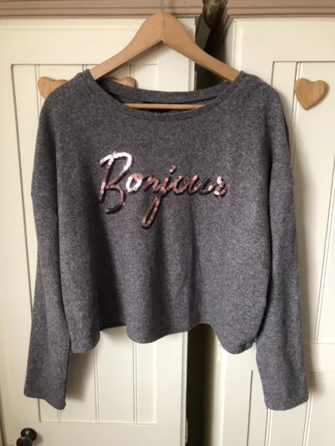 Lovely Ladies Oversized Sequin Jumper From New Look Size 16 18