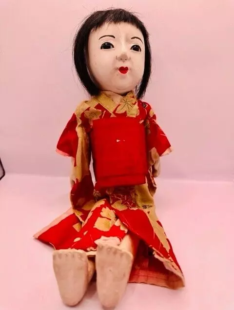 VINTAGE CHINESE JAPANESE GIRL Doll Glass Eyes Asian Oriental Collectors Dolls 14 14.00 PicClick UK
