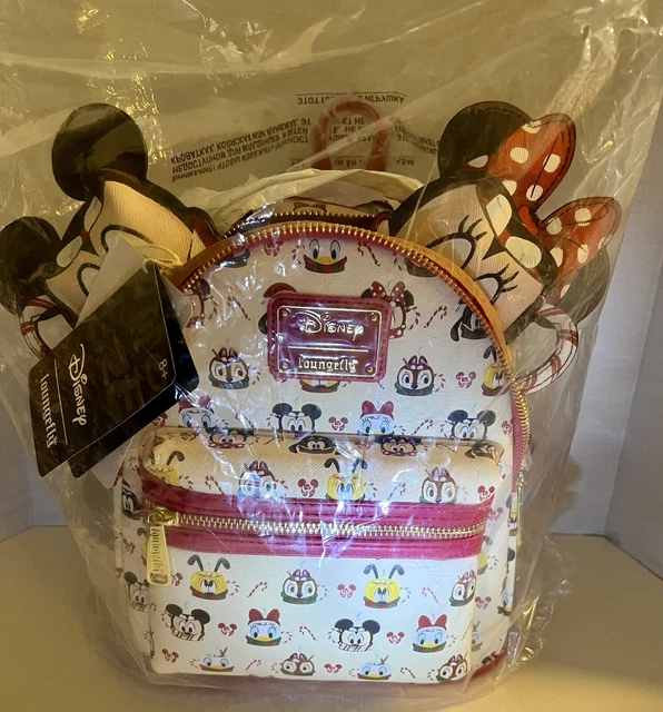 Loungefly Disney Hot Cocoa NWT Mini Backpack With Mickey Minnie Headband Combo