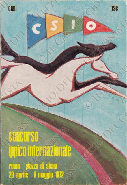 1972 Roma Concorso ippico internazionale CONI FISE *libretto sponsor