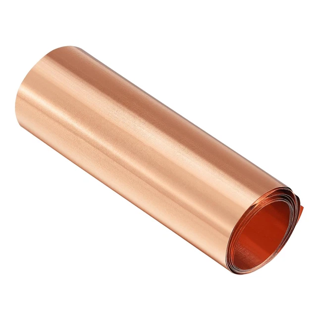Coavoo Barre Plate Cuivre Pur 99,99% 4x40x200 Mm – Plaque Tôle Cuivre C110 Pour Bricolage, Électricité & Projets Industriels