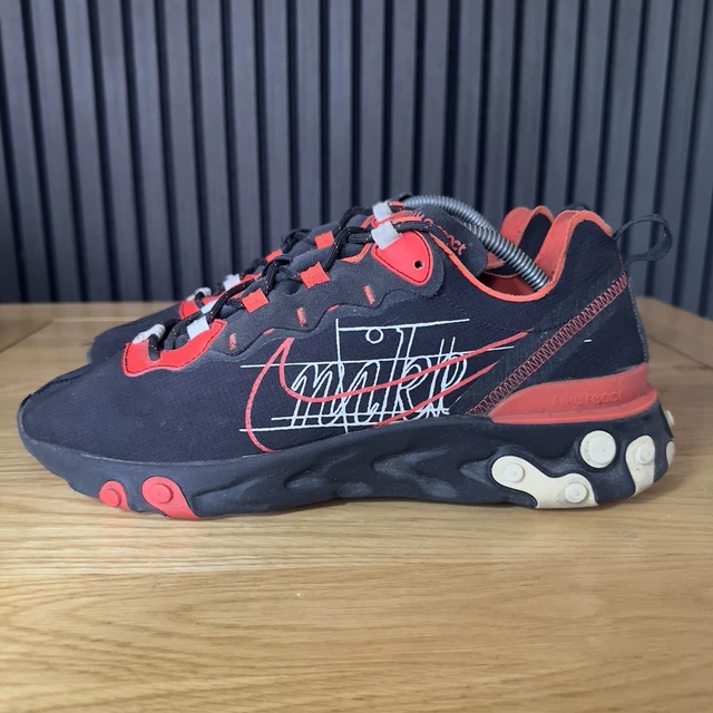NIKE REACT ELEMENT 55 'Script Swoosh' Size 10 UK Mens Trainers