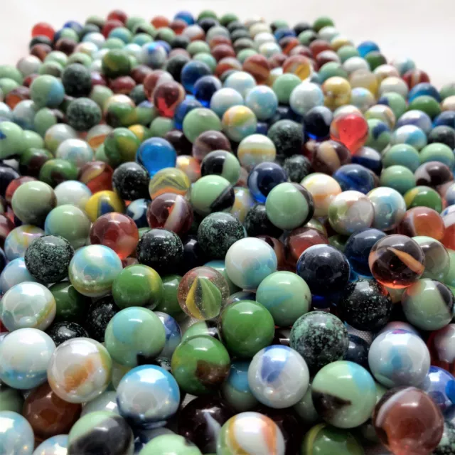 Glass Peewee Marbles 12MM Bulk Assorted Mega Lot Set of 1000