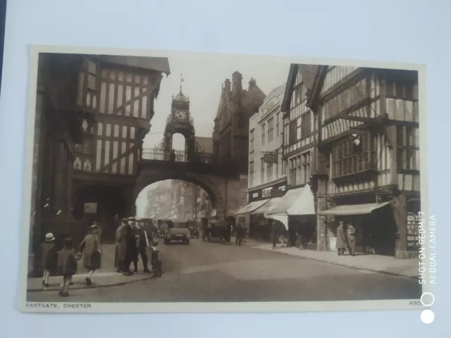 old postcard, east gate Chester, Cheshire, england