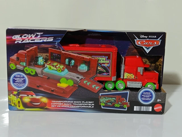 Cars Complete Racer Set MATTEL DISNEY/PIXAR CARS Glow Racer Mack Transporter Set EUR 26,50 ...