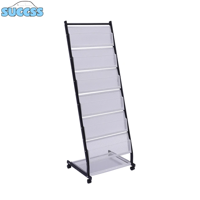 New Brochure Display Stand Literature Stand Magazine Rack Holder Floor Standing