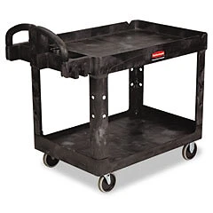 Rcp 452088BK Heavy-Duty Utility Cart  2-Shelf  26w x 45d x 33h  Black