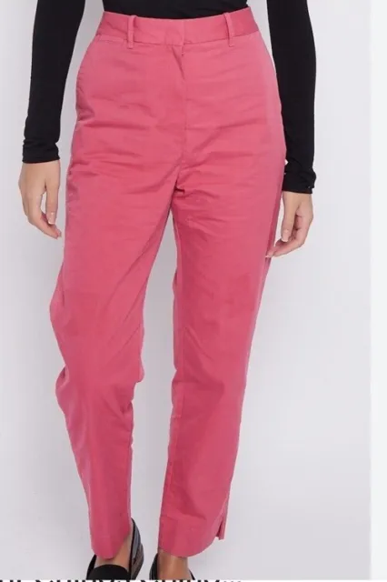Marks & Spencer Ladies Med Pink Chinos Chino Trousers Stretch Size 16L NWT