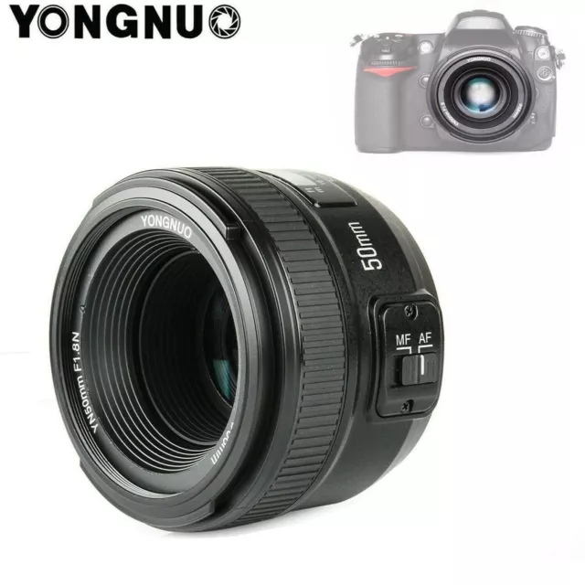 YONGNUO YN50mm F1.8 Prime Lens Large Aperture Auto Manual Focus AF MF for Nikon 2