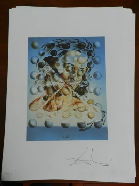 Salvador Dali litografía edizione DALART GALA - sello retro - cm 50x70