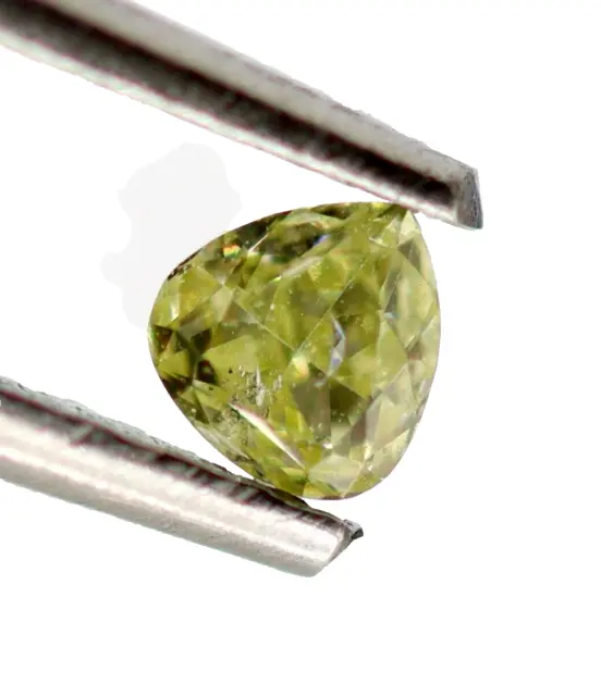 3 MM Pear Cut Natural Loose Light Yellow Diamond SI3 Grade 0.096 Ct Untreated