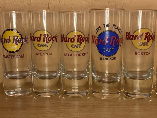 Hard Rock Cafe Shot Glass 4" Souvenir Collectible - Choose Your Favorite Cities