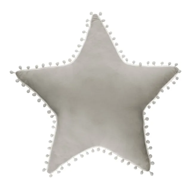 Cojín Decorativo en Forma De Una Estrella, Gris, Algodón, 50 X 50CM