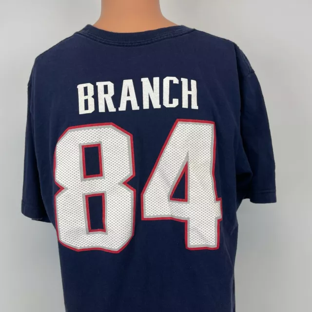 Reebok Deion Branch New England Patriots Jersey T Shirt NFL Football Blue XL