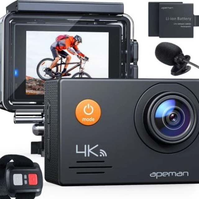 APEMAN A79 Action Camera 4K 20MP WiFi External Microphone 2.4G Remote Control