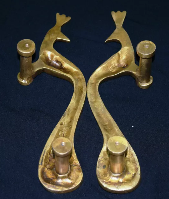 Peacock Shape Door Handle Solid Brass Handmade Design Restaurant Door Handle Dec 2