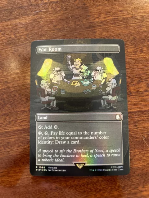 War Room MTG: *FOIL BORDERLESS* Fallout Launch Party Promo NM