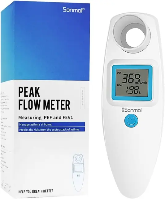 Digital Peak Flow Meter Spirometer Asthma for Adult Kids Portable PEF Forced Exp