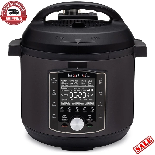 Instant Pot - 8Qt Pro Electric Pressure Cooker - Black Instant Pot - 8Qt Pro Electric Pressure Cooker - Black