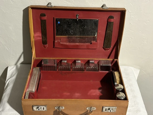 Nécessaire De Toilette Vintage – Valise De Nettoyage – Plastique – Années 70 – Déco