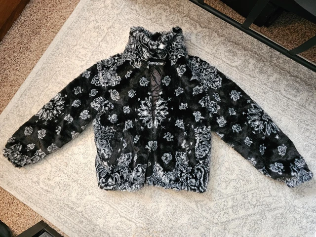 SUPREME BANDANA FAUX Fur Bomber Jacket $600.00 - PicClick