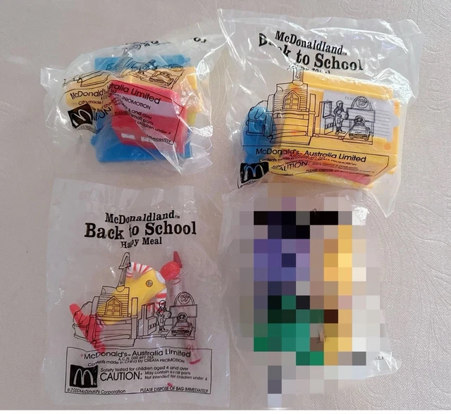 マクドナルド　McDonald's Back to School 2000年 2000 McDonaldland Back To School Happy Meal Toys Australia