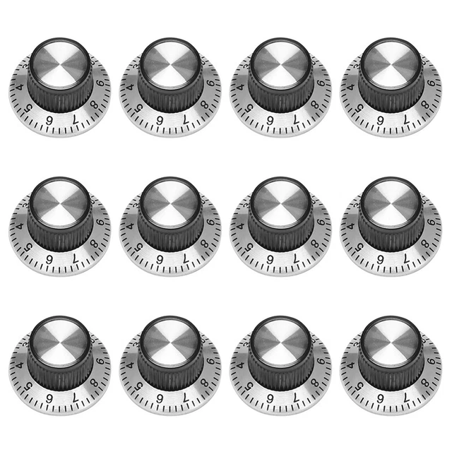 12 x Potentiometer Pot Metal Knob with 0-9 Turntable for 6mm Shaft Knob V4Z6