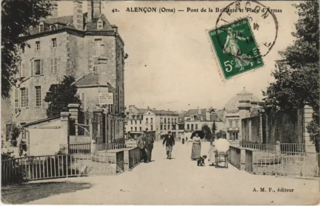 CPA ALENCON - Pont de la Brillante and Place d'Armes (138256)
