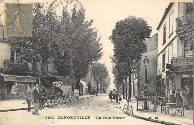 Cpa 94 Alfortville La Rue Veron