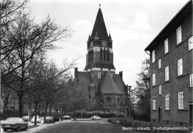 AK, Berlin Lankwitz, Blick zur Dreifaltigkeitskirche, um 1966