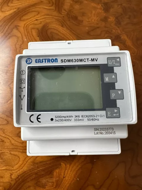 EASTRON SDM630MCT-MV single & three phase CT electricity meter with pulse/Modbus
