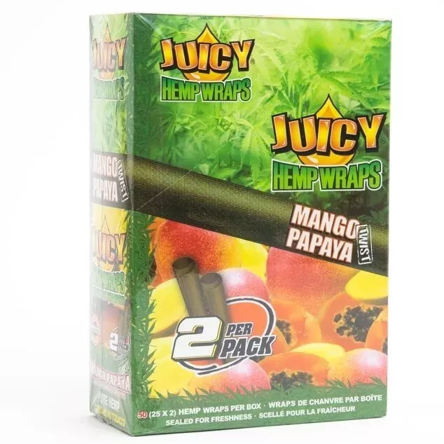 Juicy Jay's Mango Papaya Wraps 25PK/50 Wraps Box