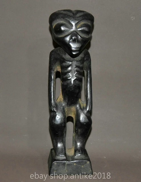 9.2 " Old Chinese Hongshan Culture Meteorite Carved Skull Head People Seal