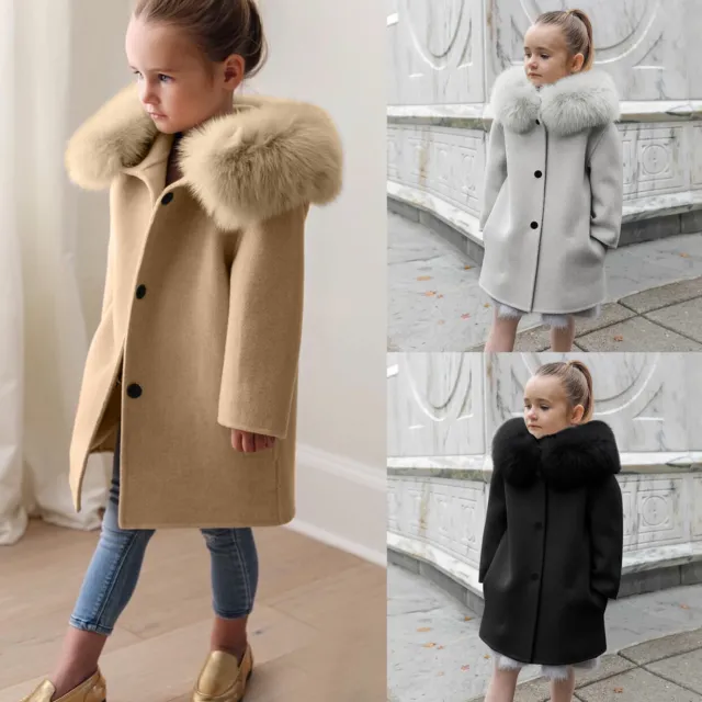 Toddler Baby Girl Winter Fleece Hooded Coat Jacket Warm Fleece Outerwear