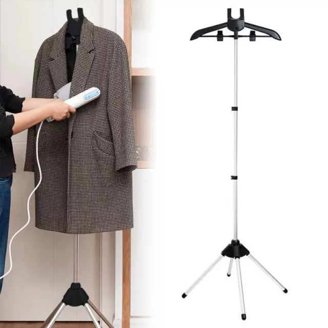 160cm Handheld Garment Steamer Rack Metal Easy Storage Holder Hanger Clothes Coa