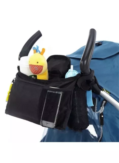 Baby Buggy Stroller Organiser Pram Pushchair Storage Bag Cup Holder Mummy Bag UK 2
