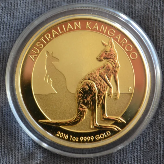 Australien Känguru 2016 Kapsel ungeöffnet Queen Elizabeth 2 Unze Gold 1 oz Münze