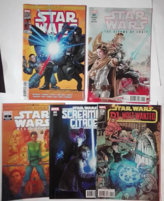 Marvel STAR WARS #1's X 5 Screaming Citadel, Allegiance, Legends, DJ Most Wanted