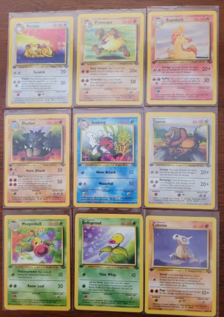 Pokemon 1st Ed Jungle 100% Complete Com/Uncommon Set 32 Cards NM/Never Played 2