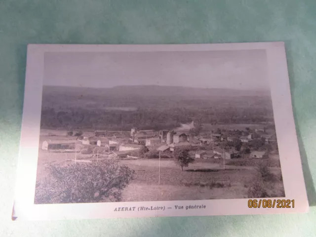 CPA  Azerat, Vue générale, 1949, écrite, Haute Loire. BE Q