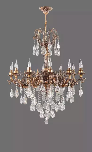 Deckenleuchter Luxus Gold Kronleuchter Deckenlampe Lüster Kristall Lampe
