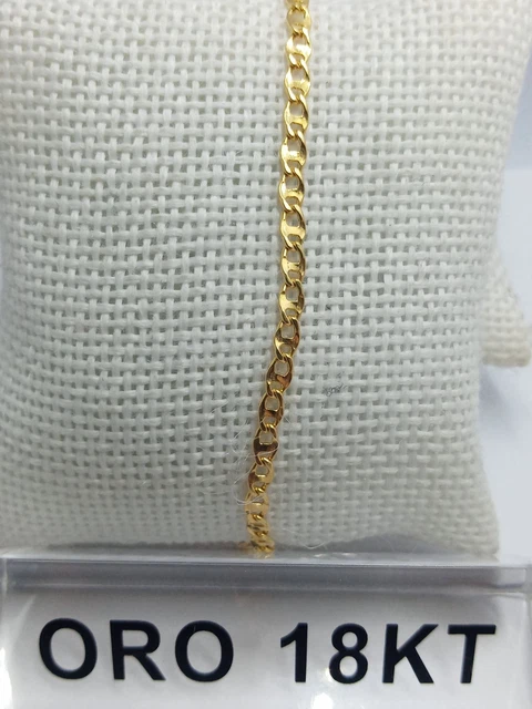 Bracciale Oro Giallo 18KT 750% Modello Piattina Morbida - Lunghezza 19cm